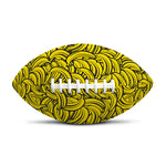 Yellow Banana Pattern Print Rugby Ball