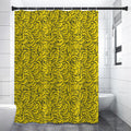 Yellow Banana Pattern Print Shower Curtain