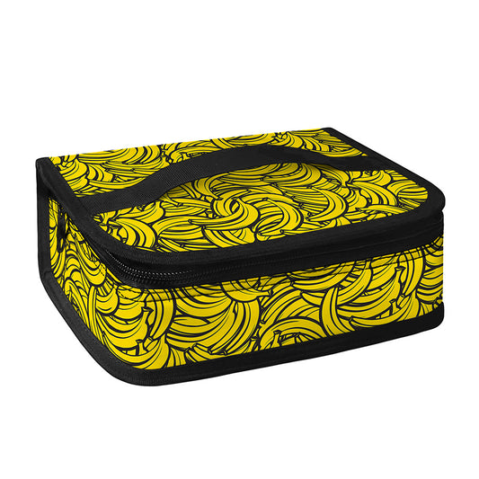 Yellow Banana Pattern Print Small Lunch Bag