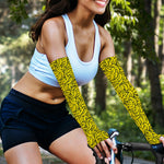 Yellow Banana Pattern Print Sun Protection Arm Sleeves