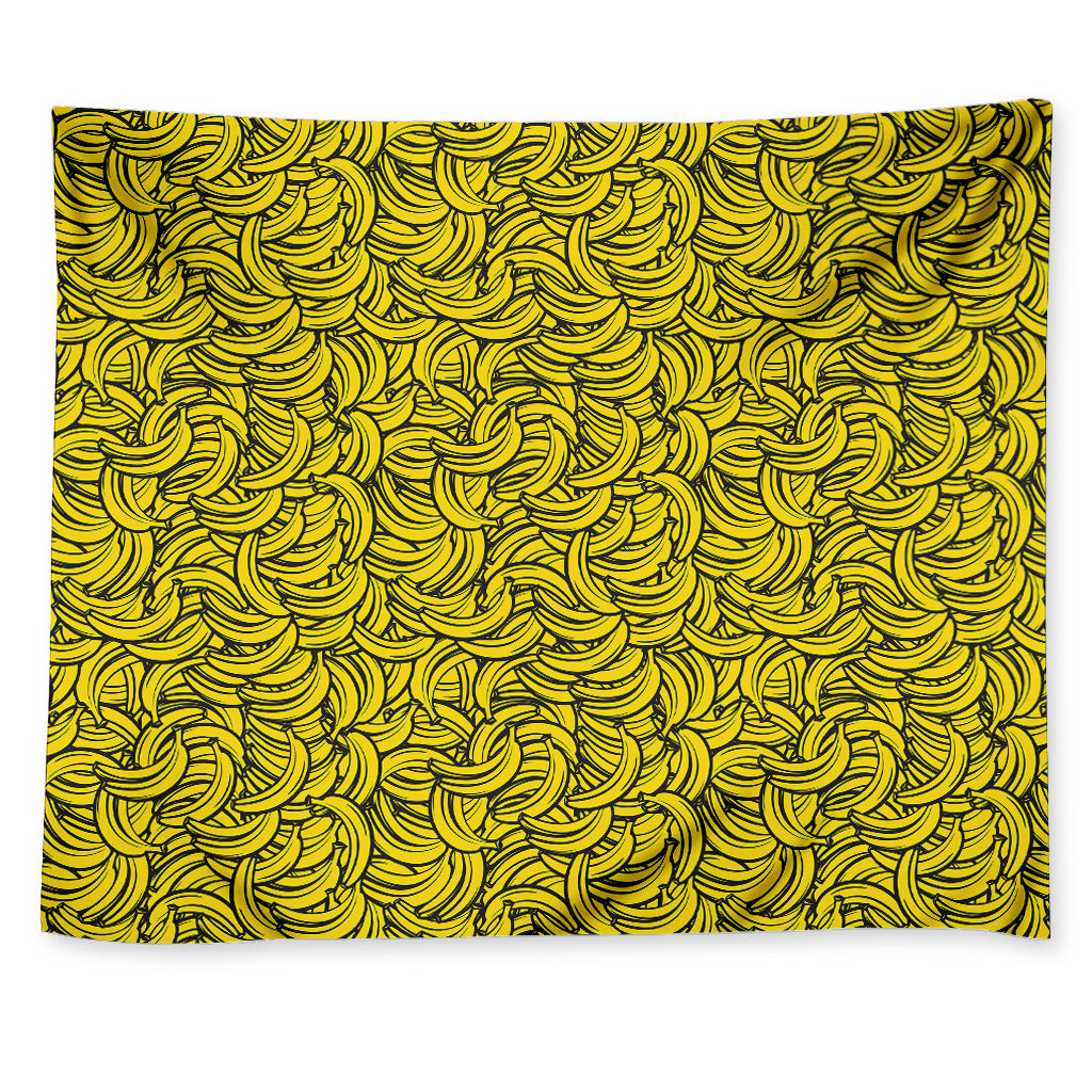 Yellow Banana Pattern Print Tapestry