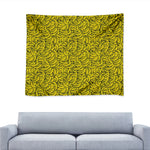 Yellow Banana Pattern Print Tapestry