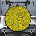 Yellow Banana Pattern Print Tire Cover