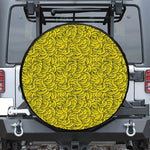 Yellow Banana Pattern Print Tire Cover