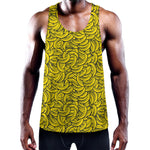 Yellow Banana Pattern Print Training Tank Top