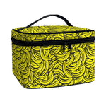 Yellow Banana Pattern Print Travel Makeup Bag