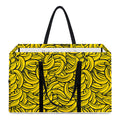 Yellow Banana Pattern Print Utility Tote Bag