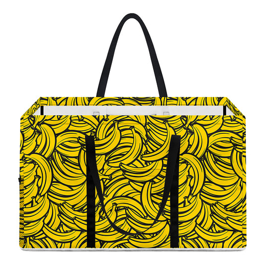 Yellow Banana Pattern Print Utility Tote Bag