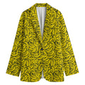 Yellow Banana Pattern Print Women's Blazer