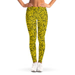 Yellow Banana Pattern Print Women's Leggings