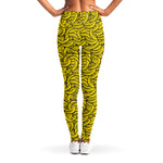 Yellow Banana Pattern Print Women's Leggings