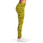 Yellow Banana Pattern Print Women's Leggings