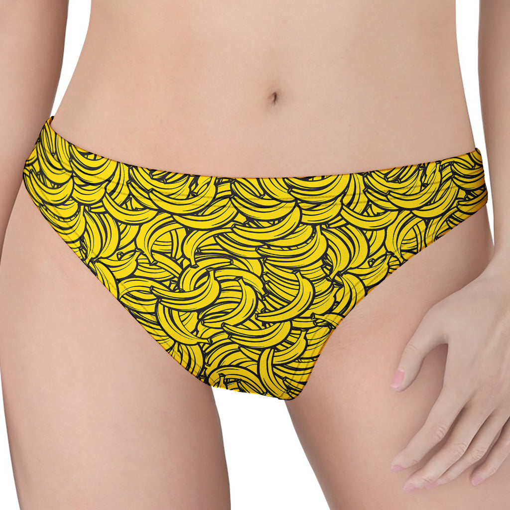 Yellow Banana Pattern Print Women's Thong