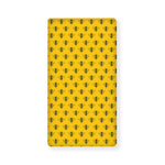 Yellow Bee Pattern Print Baby Crib Sheet