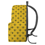 Yellow Bee Pattern Print Backpack