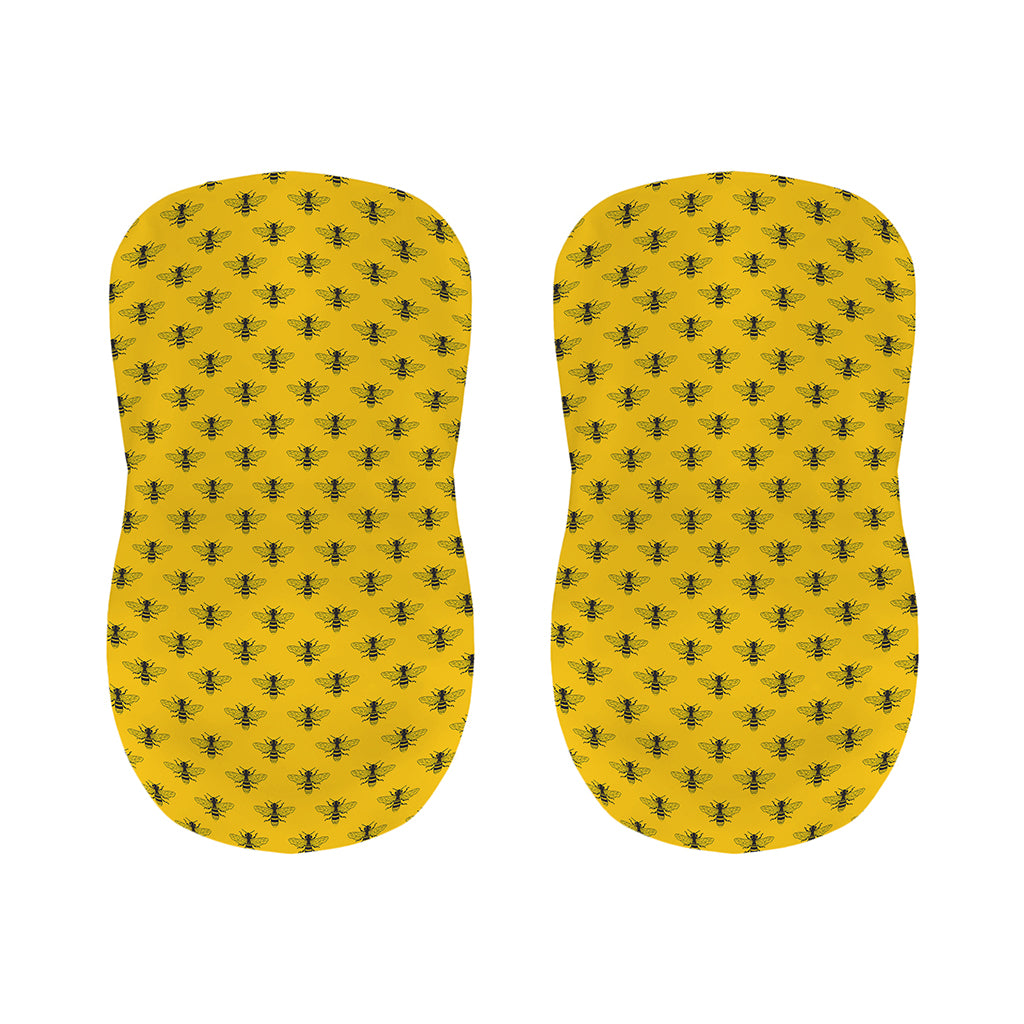 Yellow Bee Pattern Print Bar Stool Covers