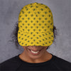 Yellow Bee Pattern Print Baseball Cap