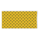 Yellow Bee Pattern Print Beach Towel