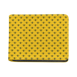 Yellow Bee Pattern Print Bifold Wallet