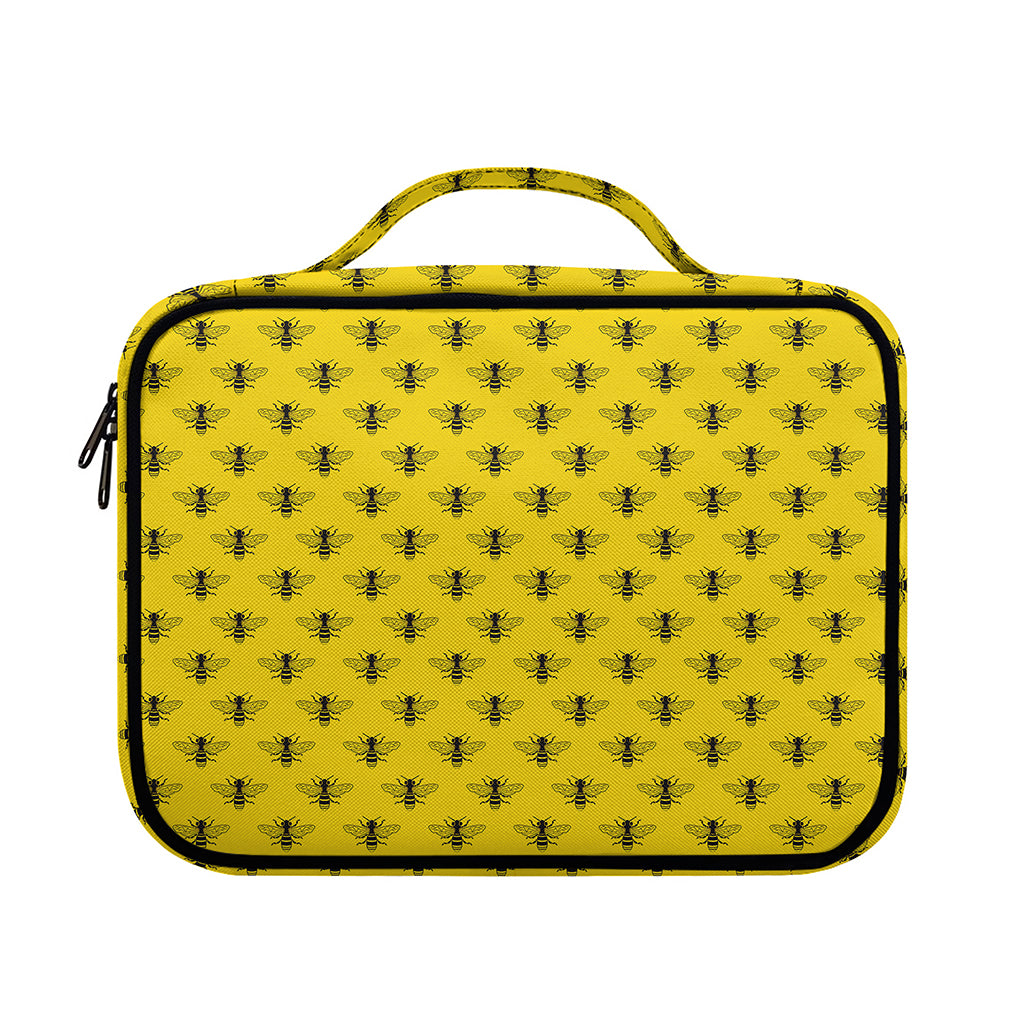 Yellow Bee Pattern Print Briefcase Bible Bag