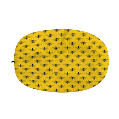 Yellow Bee Pattern Print Car Side Mirror Covers