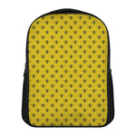 Yellow Bee Pattern Print Casual Backpack