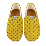 Yellow Bee Pattern Print Casual Shoes