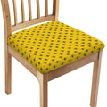 Yellow Bee Pattern Print Chair Cushion Cover