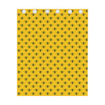 Yellow Bee Pattern Print Curtain
