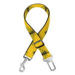 Yellow Bee Pattern Print Dog Seat Belt