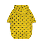 Yellow Bee Pattern Print Dog Zip Up Hoodie