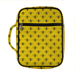 Yellow Bee Pattern Print Front Pocket Bible Bag