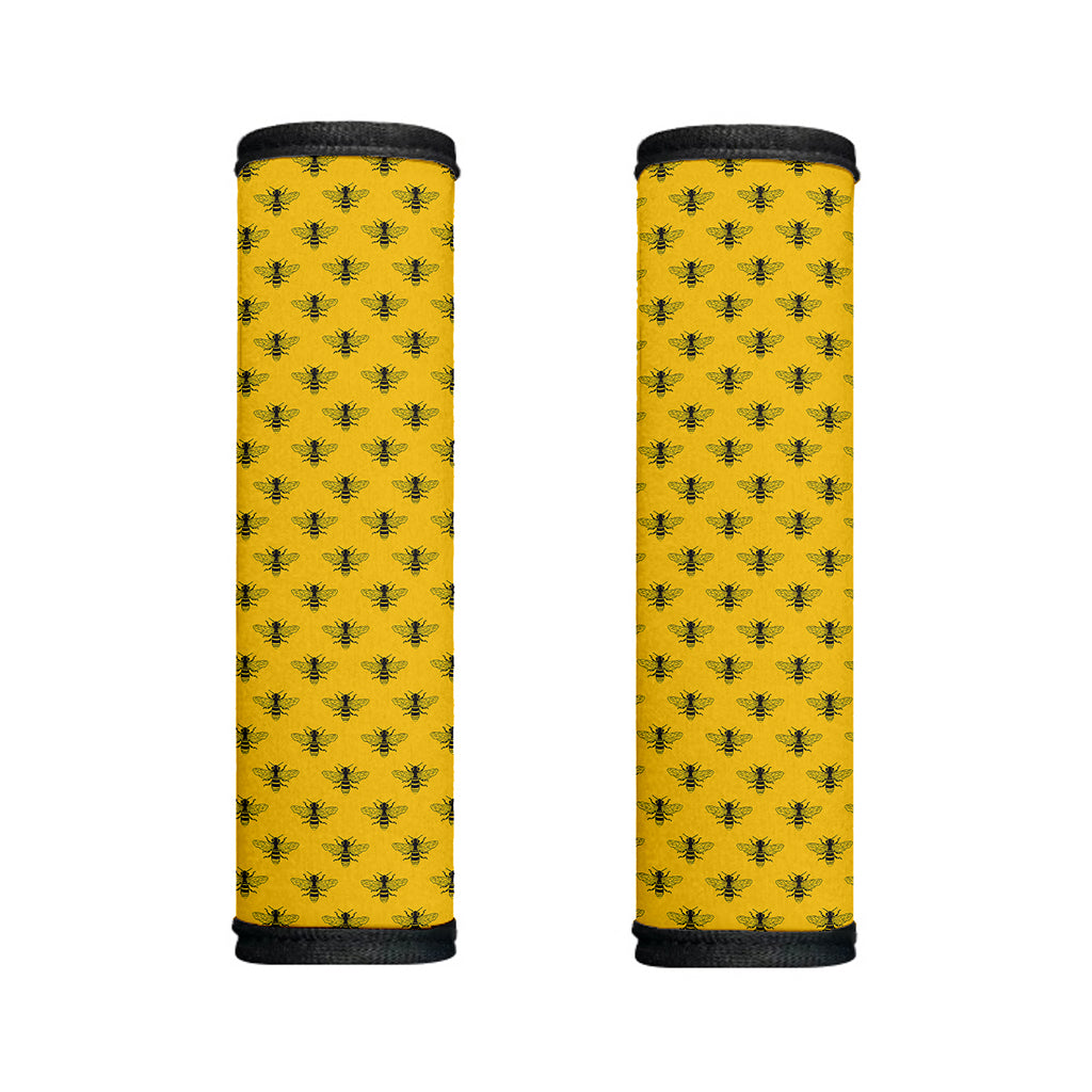 Yellow Bee Pattern Print Handle Covers