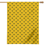 Yellow Bee Pattern Print House Flag