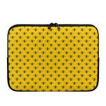 Yellow Bee Pattern Print Laptop Sleeve