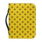 Yellow Bee Pattern Print Leather Bible Cover