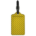 Yellow Bee Pattern Print Luggage Tag