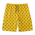 Yellow Bee Pattern Print Men's Swim Trunks