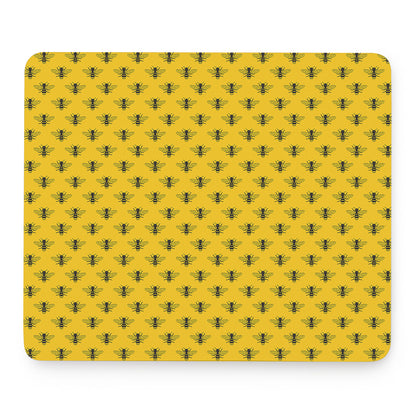 Yellow Bee Pattern Print Mouse Pad
