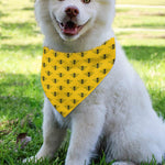 Yellow Bee Pattern Print Over The Collar Dog Bandana