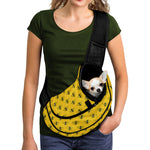 Yellow Bee Pattern Print Pet Sling Carrier
