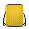 Yellow Bee Pattern Print Rectangular Crossbody Bag