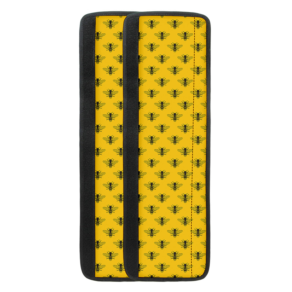 Yellow Bee Pattern Print Refrigerator Handle Covers