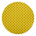 Yellow Bee Pattern Print Round Blanket