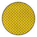 Yellow Bee Pattern Print Round Floor Mat