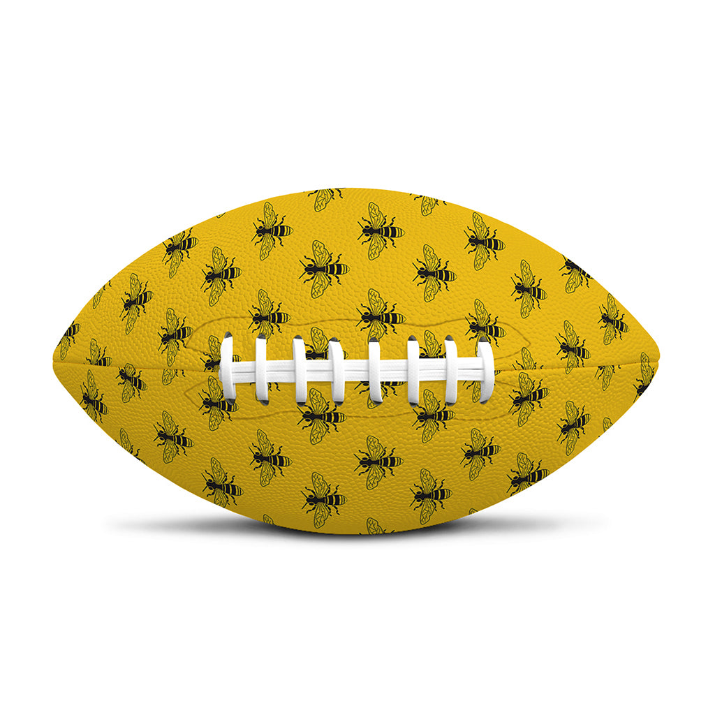 Yellow Bee Pattern Print Rugby Ball