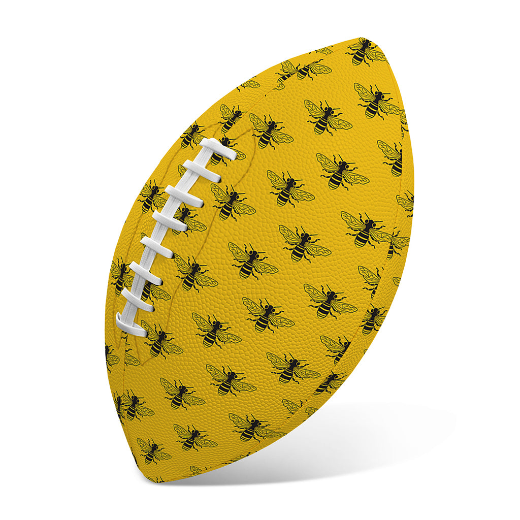 Yellow Bee Pattern Print Rugby Ball