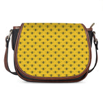 Yellow Bee Pattern Print Saddle Bag