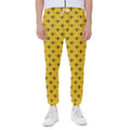 Yellow Bee Pattern Print Joggers