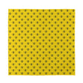 Yellow Bee Pattern Print Silk Bandana